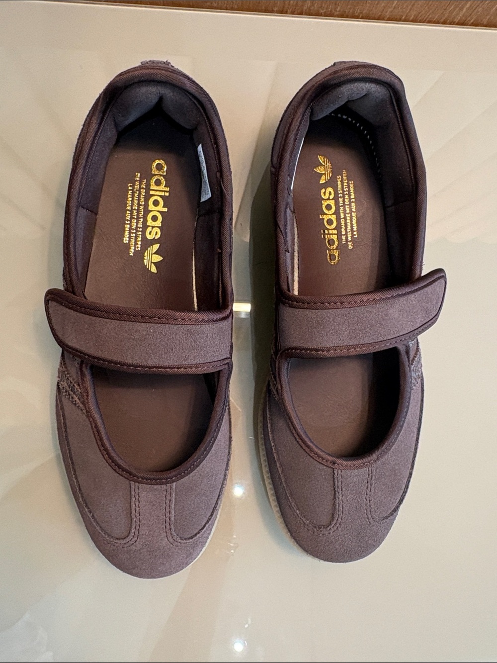 Adidas Mary Jane Strap Shoes Brown